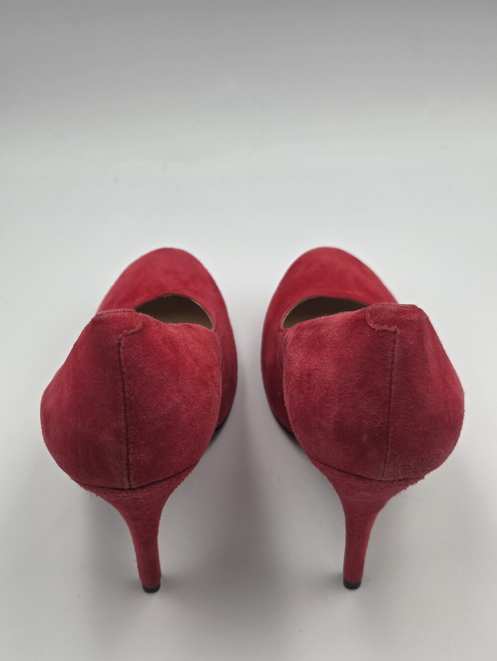 Talbots Red Suede Leather 4in Heels Size 9B Career Shoes Chic Stilletto EUC - Picture 7 of 14